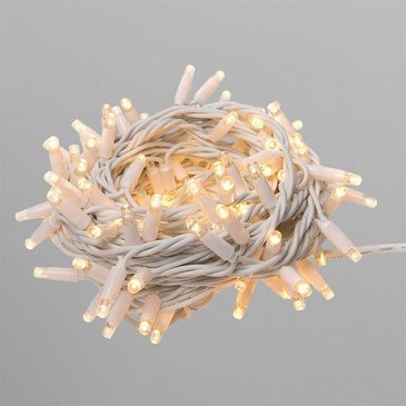 гирлянда НИТЬ  4.5W Белый теплый UL-00013242 ULD-F90PRO S10M-100-SWK WW, белый провод 10 м. 220V, 100 Led, IP67, без мерцания без вилки