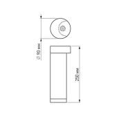 светильник  7W Белый теплый 020347 LGD-Path-Round90-H250B-7W 220V IP54 цилиндр стационарный черный