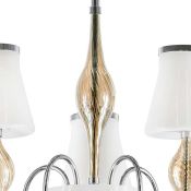 Люстра на штанге Lightstar без лампы 806050 ESCICA 5х40W E14+1х40W G9 хром/коньяк