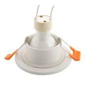 Встраиваемый светильник без лампы DENKIRS FACET DK3016-WH GU10 белый круглый IP65