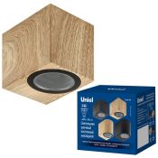 светильник Uniel без лампы UL-00010557 UUL-P41A 6W-GU10 PINE 220V IP65  накладной сосна