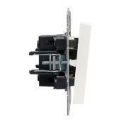 Выключатель встраиваемый одноклавишный проходной с подсветкой IEK BRITE BR-V12-1-10-K01 ВС10-1-7-БрБ белый