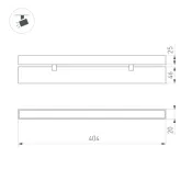 Магнитный трековый светильник 12W Белый теплый MAG-FLAT-FOLD-25-S400 100deg  24V на магнитный шинопровод белый 050071