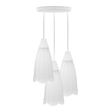Подвесной светильник без лампы 16-23 3x15W E27 "Брауэр" фигурный белый