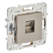 Розетка встраиваемая компьютерная IEK SKANDY SK-K10-2-K37 SK-K02Sh RJ45 кат.6 шампань