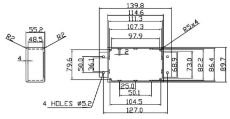 Корпус для РЭА BS33MF 165х127х75 мм