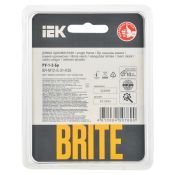 Рамка стеклянная 1 пост IEK BRITE BR-M12-G-31-K35 РУ-1-2-Бр маренго матовый