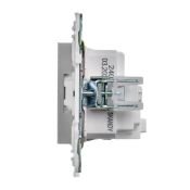 Штепсельная розетка встраиваемая IEK SKANDY 16А SK-R14-16-K23 SK-R04S с з/к без з/ш серебряный