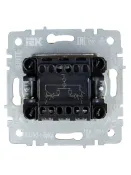 Выключатель встраиваемый двухклавишный с подсветкой IEK BRITE BR-V20-1-10-K10 ВС10-2-1-БрКр бежевый