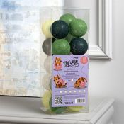 гирлянда НИТЬ Белый теплый с насадками «Клубки бело-зелёные» прозрачная нить, 20 LED, 5м IP20  220 В