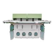 Выключатель встраиваемый двухклавишный перекрестный IEK SKANDY SK-V23-0-10-K06 SK-V06G мятный