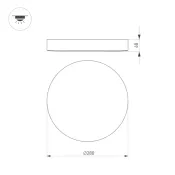 Накладной светильник  15W Белый дневной 049793 SP-FLOWER-R280-15W 230V IP54 круглый черный