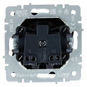 Штепсельная розетка встраиваемая IEK BRITE 10А BR-R10-10-K45 РС10-1-0-БрТБ без з/к и шторками бронза