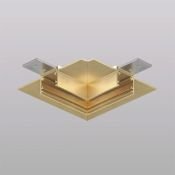 Соединитель для однофазного шинопровода SHINE HIDE TR5705-SB угловой латунь