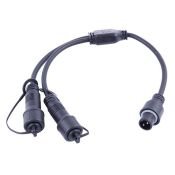 Провод-разветвитель для гирлянд UL-00013233 UCX-F90 S2-0.4M-BK черный 2 выхода, статика-мерцание 0.4м IP67