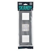 Рамка пластик 3 поста IEK SKANDY SK-M32-K03 SK-F03Gr серый