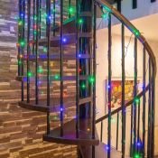гирлянда   5.7W RGB Твинкл Лайт, 303-049, 10 м, провод темно-зеленый ПВХ, 80 LED IP20