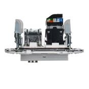 Розетка встраиваемая комбинированная IEK SKANDY SK-AK20-1-K23 SK-A14S TV+RJ45 кат.5E серебряный