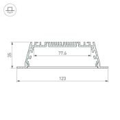 алюминиевый профиль с экраном ARH-POWER-W120-F-2000 ANOD  027928
