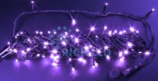 гирлянда НИТЬ 14W Фиолетовый RL-S10C-24V-B/V, черный провод 10 м., соединяемая, 24V, 100 Led, IP54, статика