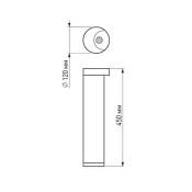 светильник 12W Белый теплый 020336 LGD-Path-Round120-H450B-12W 220V IP54 цилиндр стационарный черный