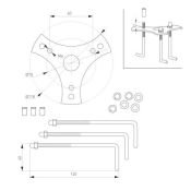 светильник 10W Белый теплый 029966 LGD-STEM-BOLL-H500-10W 220V IP65 цилиндр стационарный серый