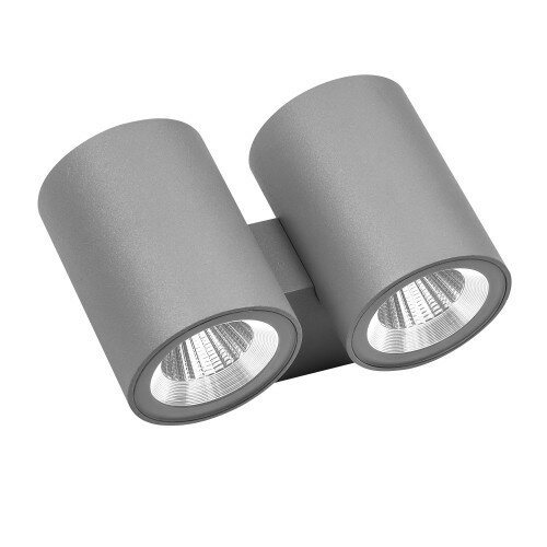 светильник  24W Белый дневной 352694 PARO LED 2*2*6W  220V IP65 двойной  двухсторонний фигурный накладной серый