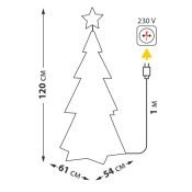 фигура светодиодная РАДУЖНАЯ ЕЛКА UL-00011052 ULD-R502 220V XMAS TREE