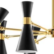 Люстра подвесная Lightstar без лампы 816087 DUMO 8х40W E14 черный/золото