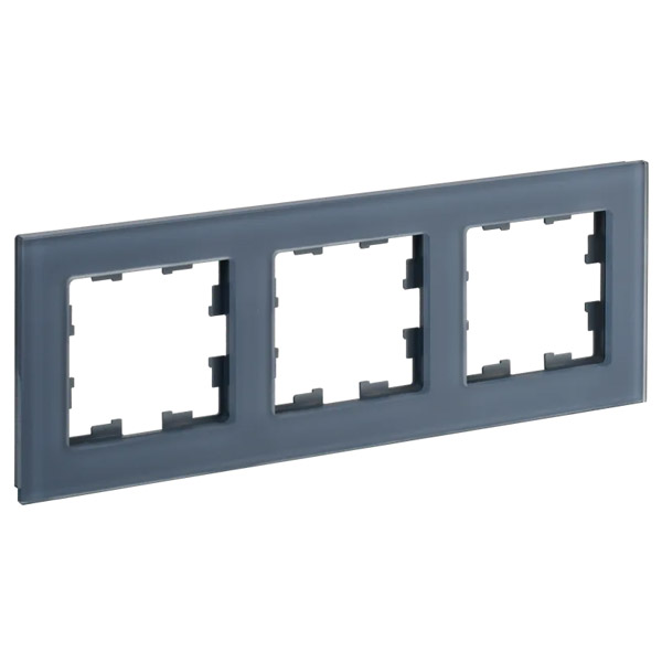 Рамка стеклянная 3 поста IEK BRITE BR-M32-G-31-K35 РУ-3-2-Бр маренго матовый