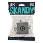 ТВ-розетка встраиваемая оконечная IEK SKANDY SK-A10-O-K03 SK-A12Gr серый