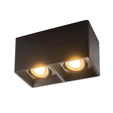 Накладной светильник DENKIRS без лампы DK3035-BK 2xGU5.3 прямоугольный черный