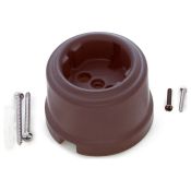 Корпус розетки керамический Sunlumen 059-015 с заземлением коричневый матовый Корпус розетки керамический Sunlumen 059-015 с заземлением коричневый матовый