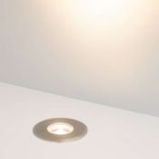 светильник   8W Белый теплый 028065 ART-GROUND-ZOOM-R80  угол 15-50 гр. 24V IP67 круглый встраиваемый серебристый