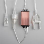 гирлянда фигурная «Сосульки рифленые» Желтый 12V прозрачная нить, 192 LED,2.5х0.3 м с эффектом стекания IP65