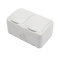Блок горизонтальный 2 розетки Mini OG KR-78-0607 с/з белый керамический IP54 KRANZ