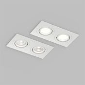 Встраиваемый светильник без лампы DENKIRS HYDRO DK2112-WH GU10 белый прямоугольный IP44