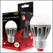 светодиодная лампа шар  G45 Белый дневной  5W Supra SL-LED-G45-5W/4000/E27 2637 Уценка!!!