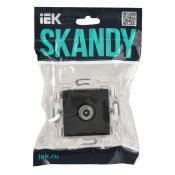 ТВ-розетка встраиваемая проходная IEK SKANDY SK-A10-P-K53 SK-A17G графит