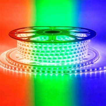 Светодиодная лента RGB 5060 220V 12W/m 60Led/метр герм 17-48 Стандарт IP65
