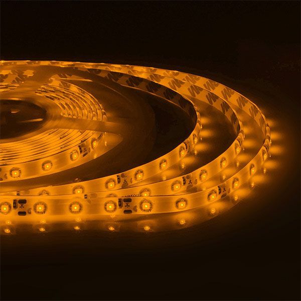 Светодиодная лента  Желтый 3528 12V  4.8W/m 60Led/метр герм (силикон) 05BL Стандарт 5м IP65 блистер Светодиодная лента  Желтый 3528 12V  4.8W/m 60Led/метр герм (силикон) 05BL Стандарт 5м IP65 блистер