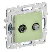 Розетка встраиваемая комбинированная IEK SKANDY SK-AF20-O-K06 SK-A13G TV+SAT мятный