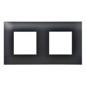 Рамка пластик 2 поста IEK SKANDY SK-M22-K02 SK-F02Bl черный