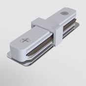 Соединитель для однофазного шинопровода Unity прямой TRA001C-11W встраиваемый белый