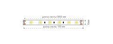 Светодиодная лента Белый 5060 24V 14.4W/m 60Led/метр герм (силикон) 00-00009710 SWG560-24-14.4-W-65-M