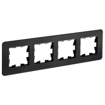 Рамка стеклянная 4 поста IEK BRITE BR-M42-G-41-K02 РУ-4-2-Бр черный RE