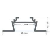комплект профиля с экраном 08-03-ЧБ Apeyron встраиваемый черный