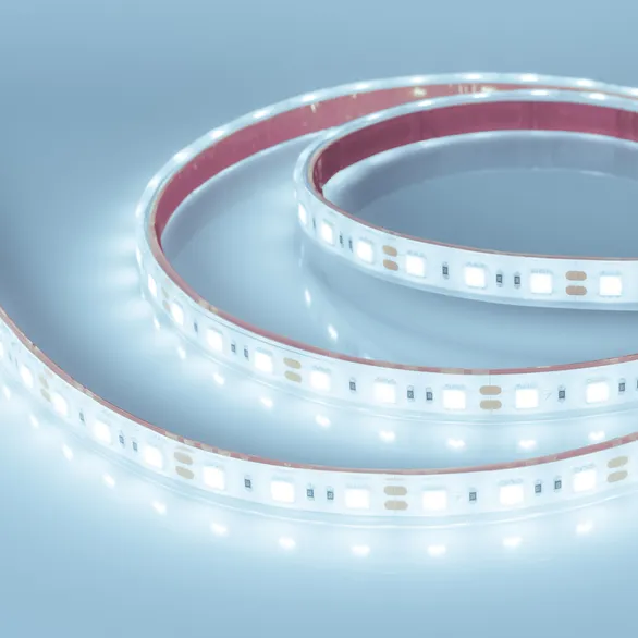Светодиодная лента Белый холодный 5060 12V 14.4W/m  60Led/метр герм (PFS-полная силиконовая экструзия) 036441 RTW-PFS-B60-13mm 10000K LUX
