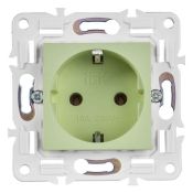 Штепсельная розетка встраиваемая IEK SKANDY 16А SK-R11-16-K06 SK-R05G с з/к без з/ш мятный