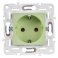 Штепсельная розетка встраиваемая IEK SKANDY 16А SK-R11-16-K06 SK-R05G с з/к без з/ш мятный